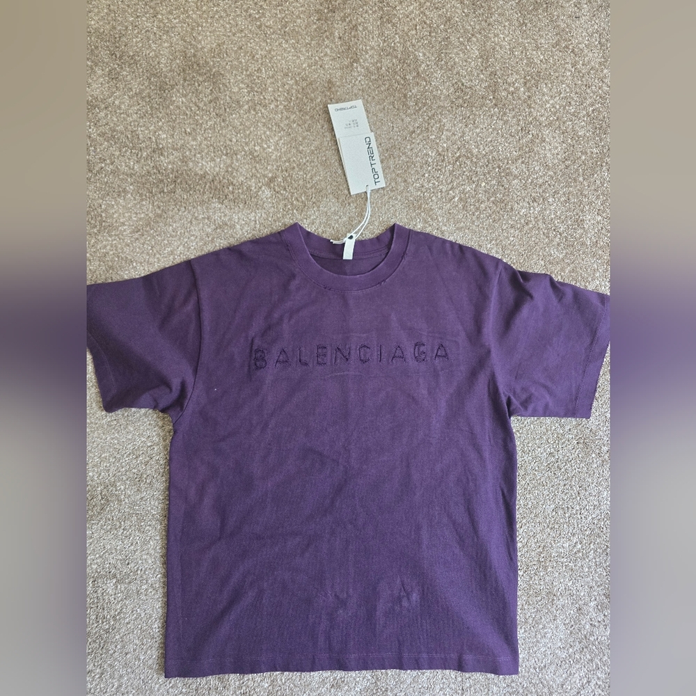 Balenciaga Purple Logo Tee